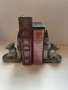 Vintage Onyx Bookends Mexican Cactus Sleeping Figures w/Sombrero - Picture 1 of 10