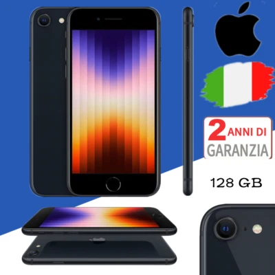 Apple iPhone SE 3a Gen. - 128GB - Mezzanotte (Sbloccato) 💎NUOVO & SBLOCCATO - Immagine 1 di 4