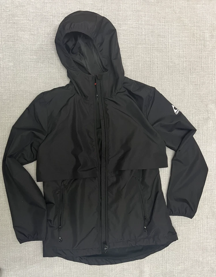 Chaqueta cortavientos con capucha Gerry para hombre cremallera completa ligera NEGRA, M Foto 1 de 4