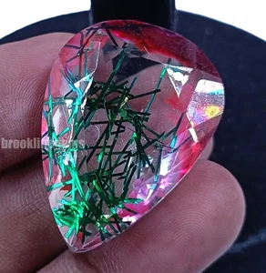 Bi-Color Rutilated Quartz Ametrine Doublet 75.55 Ct Pear | EGL Certified 5AST - Picture 1 of 7