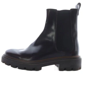 Tod'S Leather Side Gore Chelsea Boots Short Brown /Sr47 Women'S - Picture 1 of 9