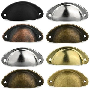 Tirador de concha retro vintage tiradores armario bronce tirador de cajón armario de cocina| - Imagen 1 de 18