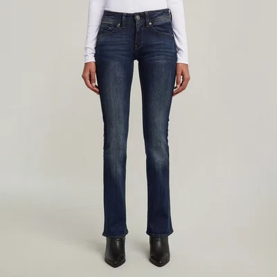 NUEVO G-Star Raw Mujer Midge Bootcut Denim Lavado Oscuro Jeans 31/36 Foto 1 de 4