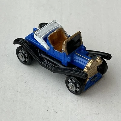 Micro Máquinas Galoob Ford Modelo T Carrocería Azul, Alas Negras, De Colección 1988 Foto 1 de 4