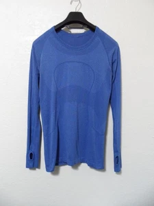 Lululemon Women's Blue Striped Run Swiftly Tech Long Sleeve Top 8 - Picture 1 of 7