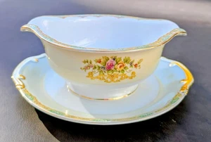 PLACA BASE TAZÓN BARCO GRAVY DE COLECCIÓN Fina China Japón Kikusui Borde Dorado Como Nuevo  - Imagen 1 de 24