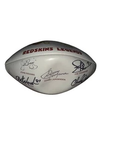 Washington Redskins Fußball signiert von Theisman, Riggins, Monk, Jurgensen, Taylor - Bild 1 von 4