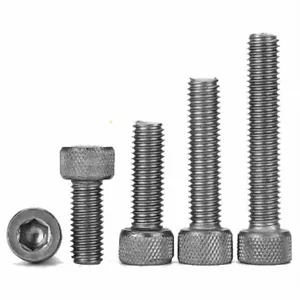 M6 TA2 Ti Pure Titanium Allen Slot Screws Cylindrical Head Mesh Knurled Bolts - Picture 1 of 2