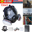 Full Face Shield Gas Mask Safety Personal Protective Filter Respirator Facepiece