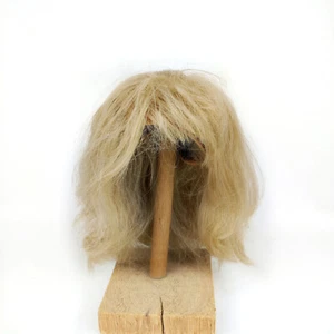 Vintage doll wig, blonde, 10.5" / 26 cm, long hair, artificial hair, Germany - Picture 1 of 6
