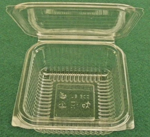 100 VASCHETTE CONTENITORI PER ALIMENTI PLASTICA QUADRATA 500CC TRASPARENTI+ - Foto 1 di 1