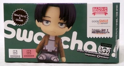 Good Smile Nendoroid Attack on Titan Levi Ackerman Swacchao! Figura sentada nueva Foto 1 de 4