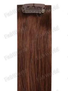 Halo 20" 12 Pieces Deluxe Clip-In Extension 100% Remy Human Hair Chocolate Brown - Picture 1 of 2