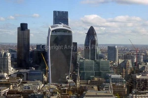 Cityscape Skyline of London from the Shard England photo picture poster print - Picture 1 of 1