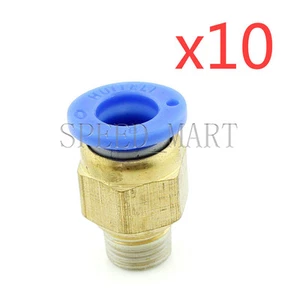 Conector 10XMale Tubo 8mm 1/8 BSPT Roscado Neumático Liberación Rápida Montaje de Aire - Imagen 1 de 1