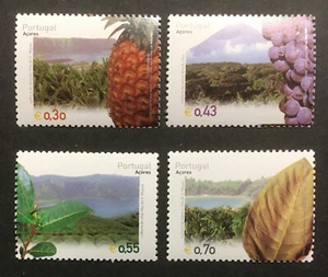 Ananas Traube Tee Blätter Tabak 4 postfrisch Briefmarken 2003 Azoren (Portugal) #474-7 - Bild 1 von 1