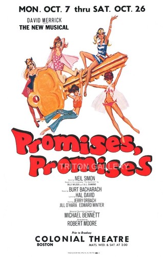 TRITON offers Quality REPRO 14x22 poster 1968 Broadway Musical PROMISES ...
