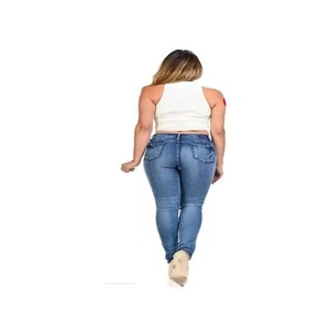 WAIST 35 INCHES SIZE 16 SKINNY JEANS STRETCH PUSH UP DENIM BLUE ,H9 SL A280 - Picture 1 of 13