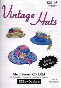 EZSewDesigns - sombreros vintage (CD-ROM) - Imagen 1 de 2