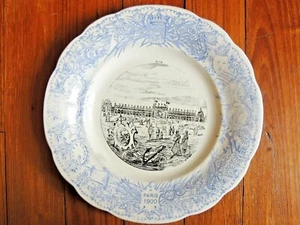 Assiette parlante en faïence de Creil Montereau Exposition universelle 1900 - Picture 1 of 2