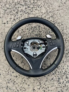 BMW E92 LEATHER STEERING WHEEL PADDLE SHIFT 3 SERIES E91 E90 03/05-08/08 E87 . - Picture 1 of 24