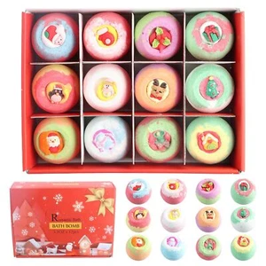 12 Stück Badekugeln Frauen Badebomben Weihnachten Geschenkset Feuchtigkeit Re... - Bild 1 von 7
