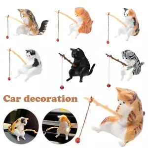 Mini Car Ornaments Fishing Cat -2024 X1O8 - Picture 1 of 18