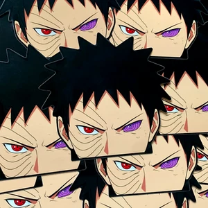 OBITO ANIME PEEKER STICKER NARUTO SHIPPUDEN CAR STICKER - Picture 1 of 1