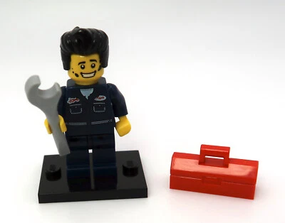 LEGO minifigure:The Mechanic with Woolbox & Wrench - Col095 Col06-15 -=NEW=- - Image 1 of 3