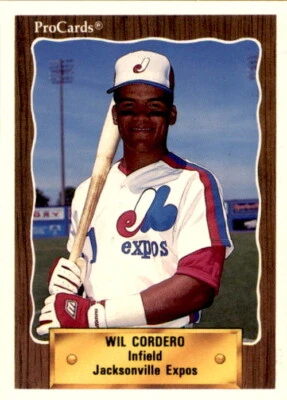 1990 Jacksonville Expos ProCards #1381 Wil Cordero Mayaguez Puerto Rico PR Card - Image 1 of 2