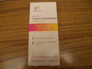VH Essentials Prebiotic Vaginal Suppositories, 15 Count - Picture 1 of 7