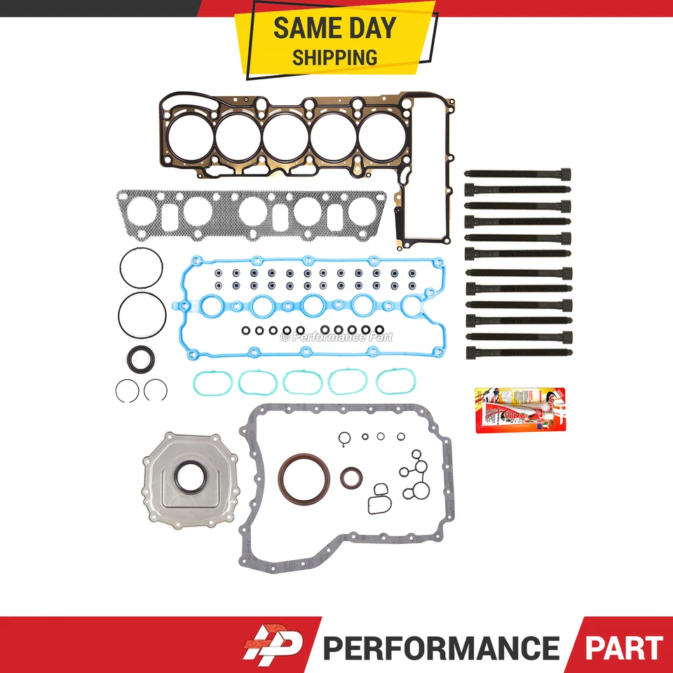 Full Gasket Set Head Bolts for 05-09 Volkswagen Beetle Jetta 2.5 BGP BGQ BPR BPS - Image 1 of 4