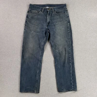 Jeans Faded Glory 33x30 Calce Relajado Old School Desteñido Lavado Calidad Retro Foto 1 de 4