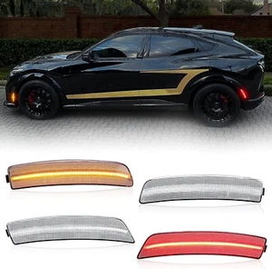 4PCS LED Front+Rear Bumper Side Marker Light for 2021-2024 Ford Mustang Mach-E - Picture 1 of 10
