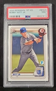 Bobby Witt Jr 2020 primera edición Bowman primera tarjeta PSA 9 #BFE-25 como nueva real - Imagen 1 de 6