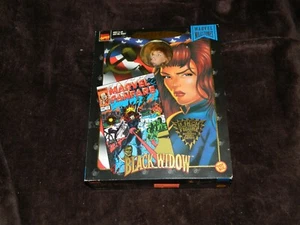 1998 ToyBiz Marvel Famous Covers Black Widow Action Figure NEW - Picture 1 of 7