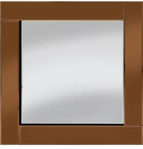 Classic Flat Bar Bronze Mirror Square Wall Mirror 60cm x 60cm - Picture 1 of 1