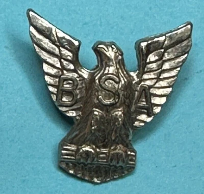 Prendedor de águila alada vintage de plata esterlina Boy Scouts of America BSA .50" Foto 1 de 4