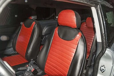 FODERE SEDILI AUTO SU MISURA MINI ONE DAL 2001 AL 2005 - SIMILPELLE AMARANTO  - Imagen 1 de 3