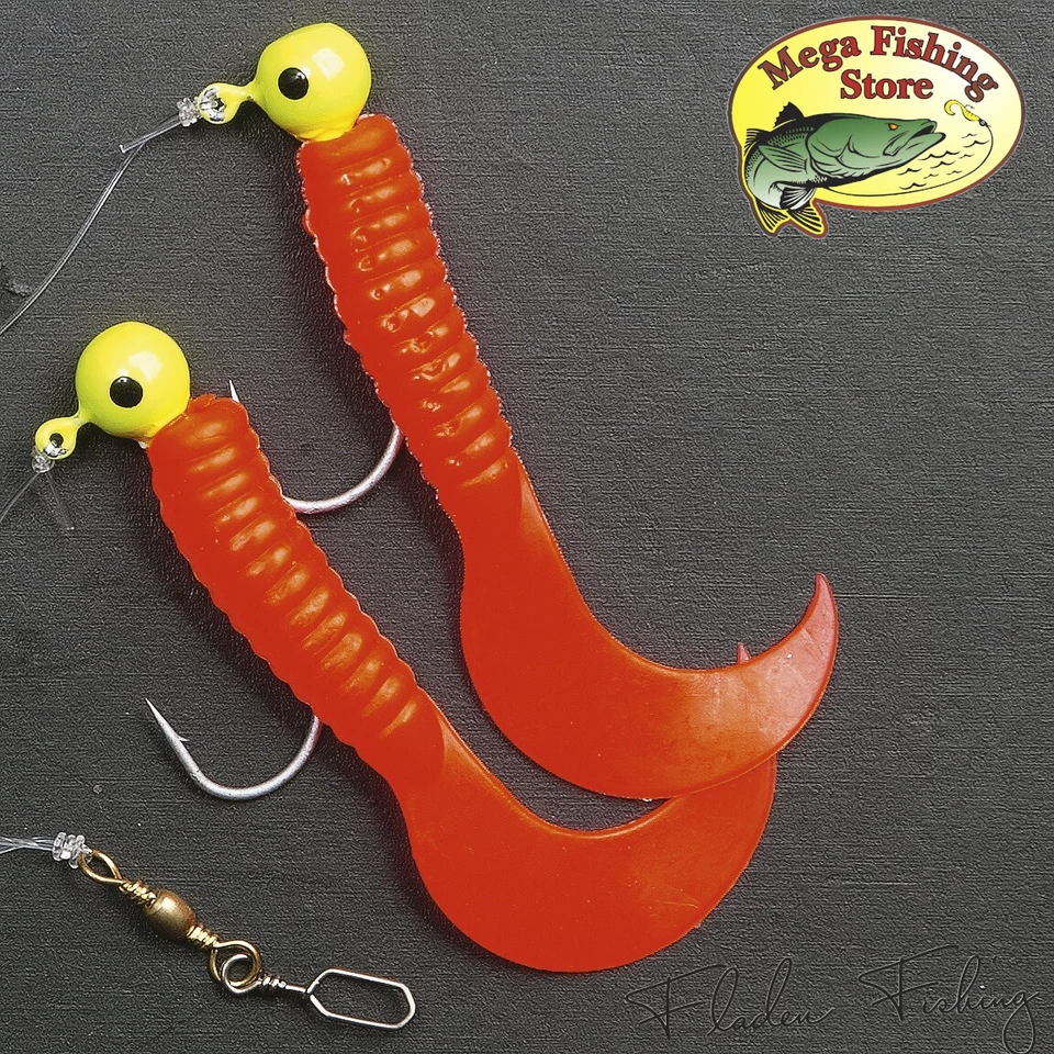 FLADEN Fishing Doppel Twister Vorfach System 1/0 - Dorsch Köhler Norwegen Köder - Bild 1 von 1