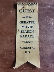 Greater Movie Season Parade-Los Angeles CA Paramount Vintage 1924 Gästeband - Bild 1 von 3