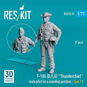F-105 (D,F,G) Thunderchief Male Pilot Scale Figuren Bausatz 1:72 ResKit RSF72-0051 - Bild 1 von 3