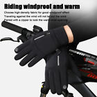 Cycling Gloves Men Padded Warm Long Finger Touch Screen Imitation Lost Buckle