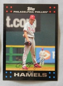 2007 Topps #55 Cole Hamels Philadelphia Phillies Baseball Card