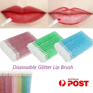 Lip Gloss Wands Brush Glitter Lip Brush Disposable Lipstick Applicator 6 Colours - Picture 1 of 15