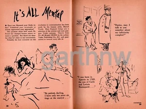 MARCEL VERTES 1939 CARTOONIST PICTORIAL* IT'S ALL MENTAL * PSYCHIATRY COMICS - Picture 1 of 1