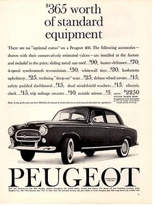 1960 PEUGEOT 403 ~ CLASSIC ORIGINAL PRINT AD - Imagen 1 de 1