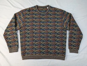 Jhane Barnes Sweater Adult Small Wool Blend Geometric Patterned Art - Picture 1 of 12