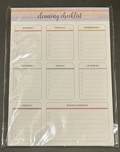 New Erin Condren Weekly Cleaning Checklist Notepad - Picture 1 of 2