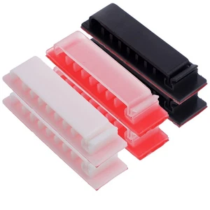 6 Pcs Wanddrahtprozessor Büro Kabelmanagement-Clips Kleben Der Klebstoff - Afbeelding 1 van 12